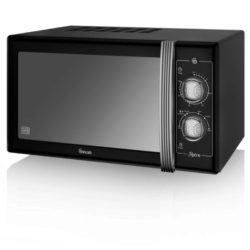 Swan Retro 900w Manual Microwave - Black